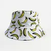 Sombrero de Pescador Estilo Japonés con Estampado de Plátano, Portátil por Ambos Lados, Sombrero de Protección Solar para Uso al Aire Libre en Primavera/Verano, Sombrero Unisex de Moda
