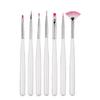 Pincel para Manicure Explosões Transfronteiriças Conjunto de 7 Peças Ferramentas de Manicure Caneta de Escultura para Manicure Caneta para Desenho de Linhas Caneta de Cor para Fototerapia