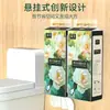 Flor de Pluma Azul Servilleta Colgante Paquete Grande Caja Colgante de Servilletas Papel Higiénico Doméstico Colgante Extracción Inferior Caja al Por Mayor