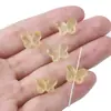 Vidro Cor Transparente Borboleta Feito à Mão Estilo Antigo Passo Sacudir Cabeça Acessórios de Cabelo Feito à Mão DIY Grampo de Cabelo Materiais Acessórios