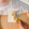 Pasador de Pelo Artificial de Caqui Pinza Versátil para Flequillo Accesorio para el Cabello de Planta y Fruta Pinza para el Cabello para Mechones Sueltos