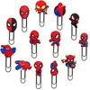 Clipe de Papel Grande Homem-Aranha Transfronteiriço Material de Escritório Clipe de Papel Criativo Fofo Agulha em Forma de U Marcador de Página de Desenho Animado em PVC
