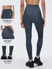 Calça Yoga Vintage Anti-Jeans para Mulheres, Cintura Alta, Levanta Bumbum, Justa ao Corpo, Comprimento Nove Pontos, Alta Elasticidade, Calça Fitness Esportiva D26064