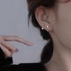 S925 prata esterlina parafuso estrela brincos brincos feminino nicho design outono e inverno novo high- série brincos temperamento ear bone stud