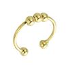 Anillo de ansiedad con perla explosiva de Amazon, ajustable, sencillo, chapado en cobre, con cuentas de cobre.