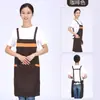Delantal Estilo Coreano Publicitario con Logo Impreso Ropa de Trabajo Delantal de Nailon Supermercado Tienda de Té con Leche Cafetería Delantal de Trabajo Personalizado