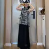 2026 Atuendo Súper Caliente Conjunto Completo Chaleco Camisa Guofeng Pantalones Casuales de Pierna Ancha Conjunto Nuevo Estilo Verano para Mujer Estilo Chino Nuevo