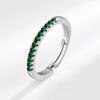 Anel Arco-Íris em Prata de Lei s925 Feminino Estilo Europeu e Americano Luxo Leve Design de Nicho Anel de Zircônia Colorida Joias Populares Atacado