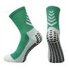 Meias de futebol com cano médio, sola grossa de tecido atoalhado antiderrapante e revestimento de silicone, ideais para esportes, ioga, trampolim, uso casual e versátil.