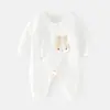 Mameluco para Recién Nacido Primavera y Otoño Algodón Puro Bebé Estampado Ropa Sin Costuras Atuendo Estilo Monje para Bebé Mono de Primavera y Otoño para Bebé