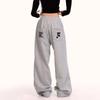 Marca de Moda de Danza Urbana Americana Pantalones Casuales Retro para Hombre Primavera y Otoño Sueltos Rectos Deportivos Sag Pierna Ancha Pantalones Largos