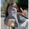 En stock, bebible, mascarilla facial con protección solar para mujer, moda de verano, protección solar, mascarilla de protección UV, seda de hielo, cara completa, bikini, protección del cuello
