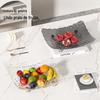 Prato de frutas para casa estilo europeu com visual bonito, textura de gelo, estilo nórdico para mesa de centro de sala de estar, lanche, frutas secas, armazenamento de plástico