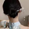 Esmalte de Color y Fragancia Nacional Estilo Nacional Flor de Peonía Horquilla en Forma de U Nuevo Chinoiserie Estilo Antiguo Pinza para el Cabello Elegante de Gama Alta Tocado