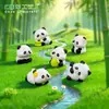 Miniatura de filhote de panda fofo para paisagismo de jardim, decoração DIY, pequenos enfeites de mesa
