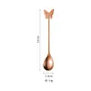 Colher Borboleta de Aço Inoxidável, Colher Pequena Criativa, Colher de Presente Fofa, Colher de Sobremesa, Colher para Mexer Café, Colher Flor de Chá e Mel