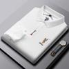 Negocios Comercio Exterior 2024 Nueva Camiseta de Manga Larga para Hombre de Otoño e Invierno Polo Casual Bordado Top Talla Grande para Mediana Edad