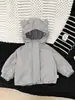 Chaqueta de Algodón con Capucha Linda para Niños, Ropa de Bebé Estilo Coreano de Invierno, Abrigo de Algodón Grueso y Forrado de Felpa, Ropa de Abrigo Cortavientos y Cálida para Bebés