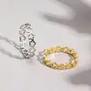 Anillo de Acero de Titanio con Forma de Estrella de Cinco Puntas Hueca, No se Desvanece, Estilo Europeo y Americano, Personalizado, Lujo Ligero, Gama Alta, para Mujer