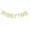Bar Borbulhante Glitter Barra de Bolhas Placa Bebida Champanhe Banner de Festa Decoração de Festa de Casamento Festa de Despedida de Solteira