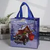 Série de Natal do Fabricante de Sacolas de TNT Pintadas, Mini Sacolas Pequenas Requintadas, Sacolas de Presente, Sacolas de Presente de Natal Prontas