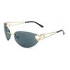 Gafas de Sol Ovaladas de Mercurio sin Marco Personalizadas Estilo Cat-Eye Hotties Europeas y Americanas Y2K Fotografía Callejera Gafas de Celebridad de Internet Forma Cóncava para Mujer