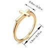 Anillo cruzado transfronterizo que no se desvanece acero inoxidable para hombre y mujer personalidad moda anillo de alto sentido fabricantes de Yiwu lote