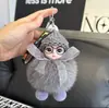 Muñeca de Piel de Zorro Llavero Colgante para Coche Accesorio para Bolso de Muñeca Barbie Regalo para Pareja Versión Coreana Estilo Fresco