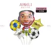 Balão de Filme de Alumínio Copa do Mundo Conjunto de Balão Camisa de Futebol Barra de Balão Copa Europeia Noite de Futebol Balão Decorativo