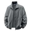 Jaqueta de Proteção Solar Jianheng Ice Silk Fresca de Secagem Rápida Respirável Masculina Gola Alta Jaqueta Fina Cor Sólida Tamanho Grande Solta para Exterior
