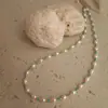 Collar Separador de Perlas de Agua Dulce y Turquesa, Estilo Minimalista de Moda, Gargantilla de Cuentas, Pulsera Estilo Chino Nuevo