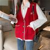 Chaleco de punto de otoño para mujer, nuevo chaleco de moda de primavera y otoño de 2024, conjunto de dos piezas para mujer
