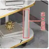Mesa auxiliar móvil de lujo ligero de losa de roca para uso doméstico, estante de almacenamiento lateral para sofá de sala de estar con ruedas, mesa de centro pequeña con almacenamiento multicapa