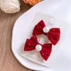 Nuevo Pasador de Pelo Rojo con Lazo para Niños Diadema Pasador para Flequillo Lateral Goma para el Pelo de Niña Diadema