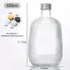 Atacado de Novas Garrafas Pequenas de Vinho com Textura de Geleira, Garrafas de Vinho de Frutas, Garrafas de Vinho de Gelo, Garrafas Vazias, Garrafas para Bebidas de Café Cold Brew e Sucos