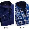 Camisa cálida al por mayor para hombres de mediana edad y mayores, top de otoño e invierno, papá, forro polar, gruesa, a cuadros, manga larga