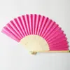 En Stock Abanico de Tela Liso Modelo Transfronterizo de 6 pulgadas 21 cm Abanico Liso para Boda Abanico de Tela de Color Caramelo Colorido