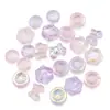 Nuevo colgante de cristal rosa agua cristal morado vidrio semi-AB cuentas accesorios de joyería DIY para pendientes, collares y pulseras