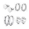 Comercio Electrónico Transfronterizo de Amazon Set Combinado de Acero de Titanio Acero Inoxidable Aretes Aretes Bobina Colgante de Borla Aretes