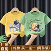 Moda de Verano 2026 para Niños Mayores, Tops Frescos de Verano para Niños, Camisetas de Manga Corta 100% Algodón de Verano, Estilo Urbano de Moda