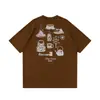 Camiseta Pesada Jie Zhan para Hombre con Estampado de Montaña Nueva Colección Primavera/Verano 2026 Fresca al Tacto, Absorbe el Sudor, Moderna, Manga Corta