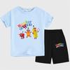 Blocos de construção digitais numberblocks roupas camiseta de manga curta conjunto infantil de tops e calças desenho animado estampado ins moda