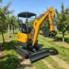 Escavadeira Novo Modelo Tipo Exportação 1 Tonelada 2 Toneladas Pequena Máquina de Terraplanagem Escavadeira Micro Agrícola Certificada Epa/Ce