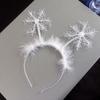 Diadema de Felpa para Mujer Diadema de Copo de Nieve Pasador Pasador Adorno Navideño para el Cabello Estilo Princesa Otoño e Invierno