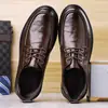 Zapatos transfronterizos para hombre de talla grande, suela blanda, transpirables, zapatos de cuero casual de negocios, zapatos Derby de suela gruesa para hombre, zapatos de cuero formales versátiles