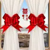 Decoração de Quarto de Casamento, Decoração de Sala de Estar, Cortinas, Caractere de Felicidade Dupla, Enfeites de Flores Puxados à Mão, Decorações Pendentes, Fitas, Suprimentos de Casamento para os Quartos da Noiva e do Noivo