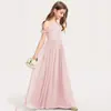 Vestido Chiffon Novo Estilo para Performance de Piano de Meninas, Vestido para Performance de Orquestra, Vestido Longo para Competição de Violino, Primavera