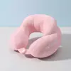 Almofada em U, travesseiro de pescoço portátil para viagem, travesseiro de viagem para dormir em avião e trem, travesseiro de pescoço, travesseiro de suporte para a coluna cervical, transfronteiriço
