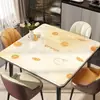 Mantel Individual Minimalista para Comedor, Impermeable, Resistente al Aceite, Lavable, Mantel Cuadrado de Vidrio Blando, Protector de Mesa de PVC de Alta Gama