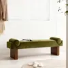 Banco Largo Minimalista Estilo Italiano para Uso Doméstico, Banco de Terciopelo para el Pie de la Cama, Banco para Cambiarse los Zapatos en la Entrada, Banco Sofá de Diseño para Sala de Estar